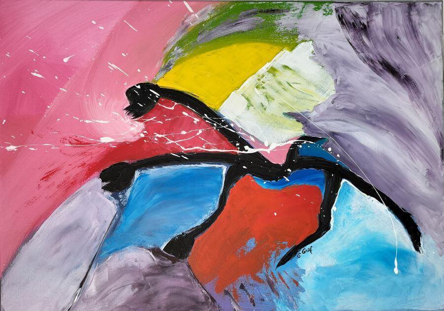 Sylvie graf creations peinture dynamique en soi 30 paysage