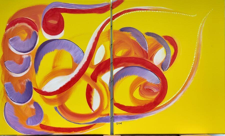 Sylvie graf creations peinture reflet de soie